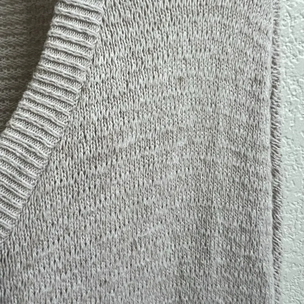 Madewell XS Seabank Cardigan Sweater Knit Oatmeal Open Front Drapey Relaxed